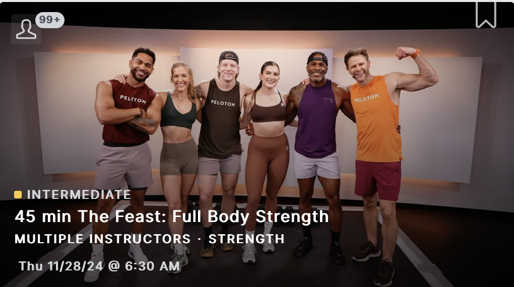 Screenshot from 45 min The Feast Full Body Strength - Unstackable Strength